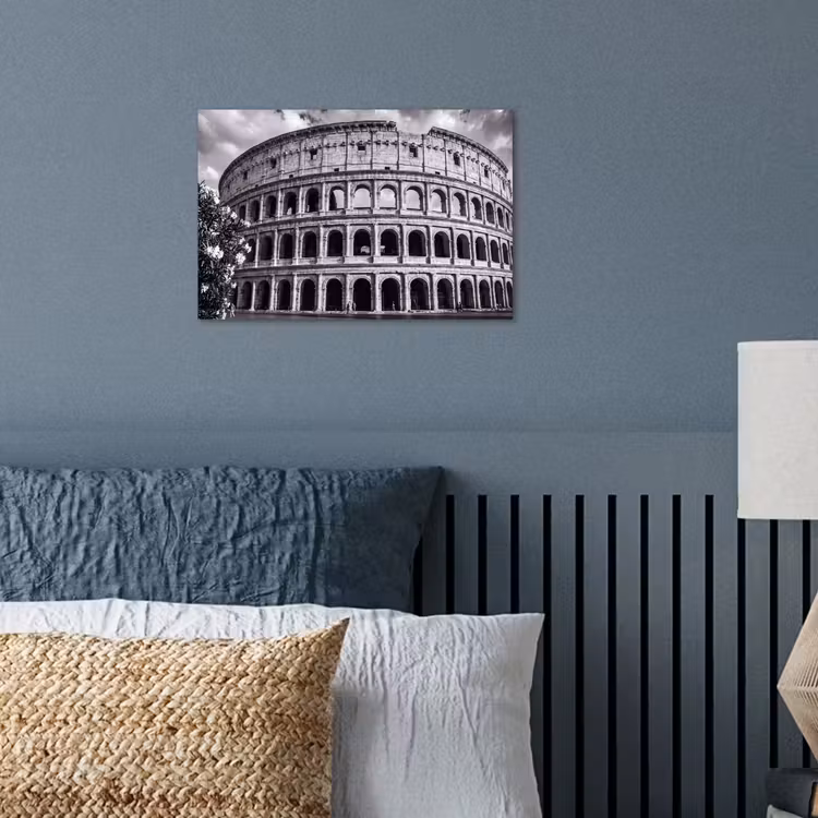 Architectuur - Colosseum - Rome - Historisch - Zwart-wit poster papier klein -sfeer2