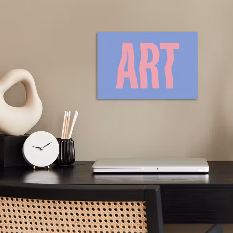 Art - Roze - Blauw poster papier klein -sfeer1