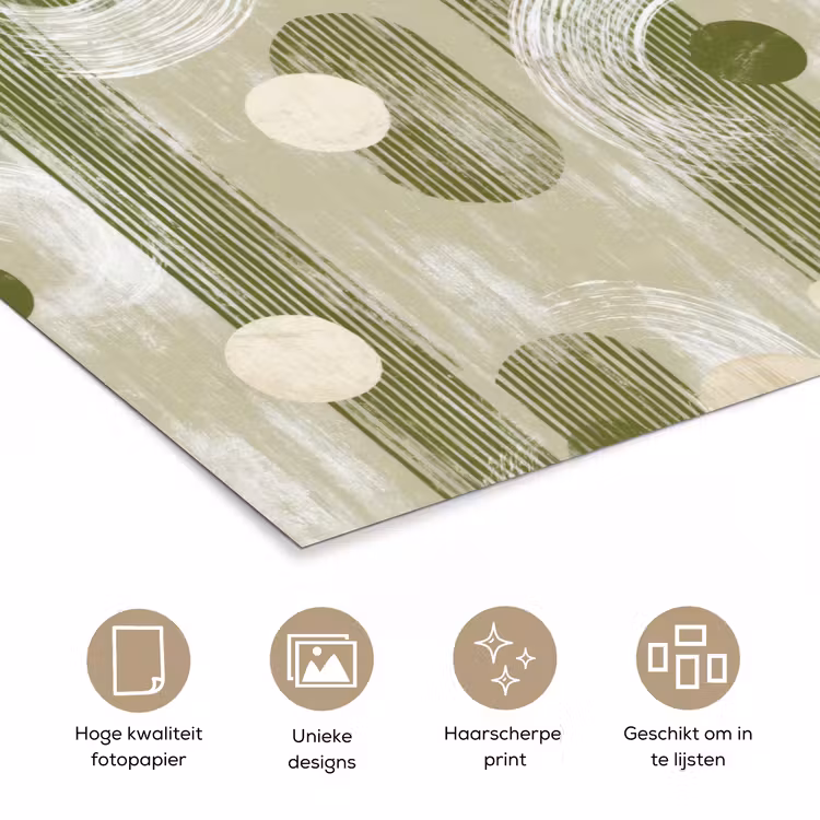 Artistiek - Modern - Groen poster papier klein 62 -closeup_NL