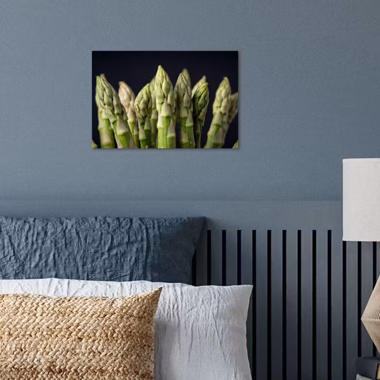 Asperges - Groen - Zwart poster papier klein -sfeer2