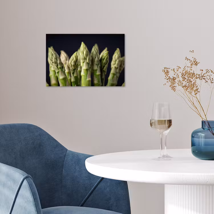 Asperges - Groen - Zwart poster papier klein -sfeer3