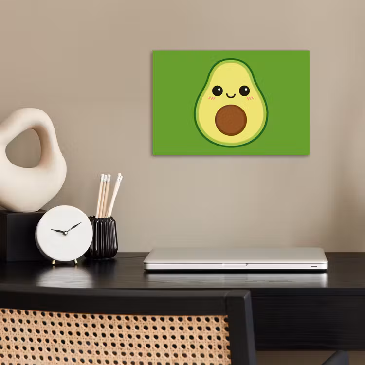 Avocado - Groen - Speels poster papier klein -sfeer1