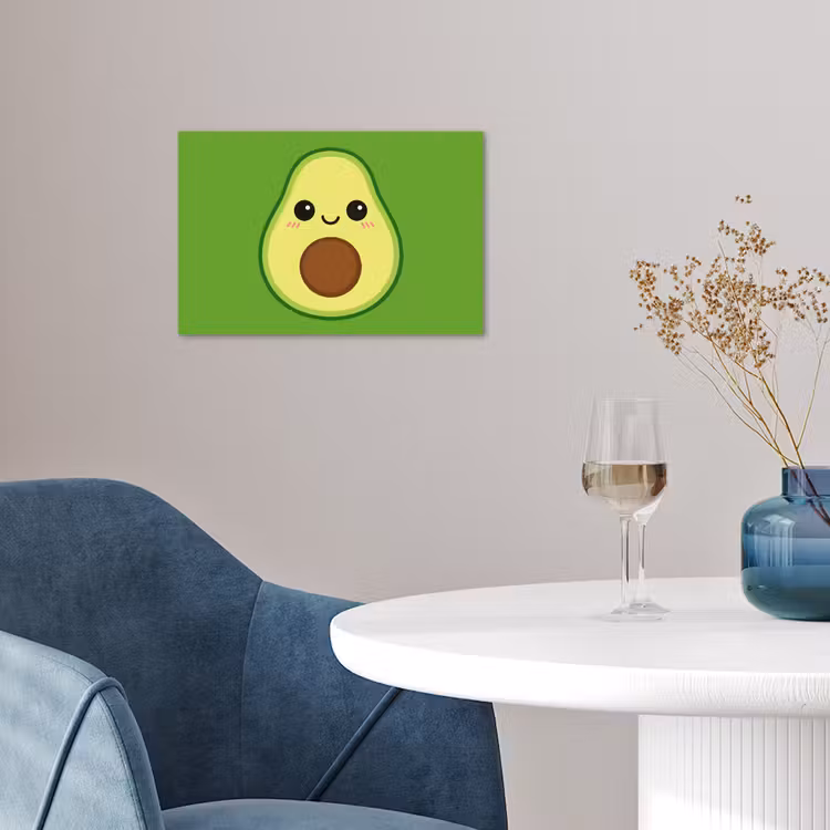 Avocado - Groen - Speels poster papier klein -sfeer3