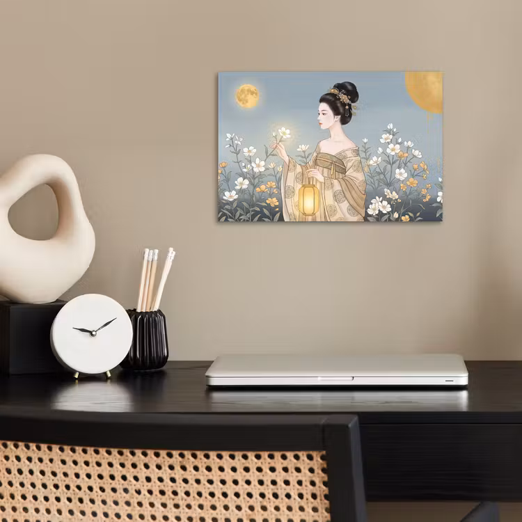 Aziatisch - Vrouw - Kimono poster papier klein -sfeer1