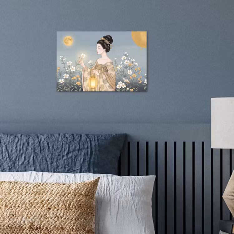 Aziatisch - Vrouw - Kimono poster papier klein -sfeer2