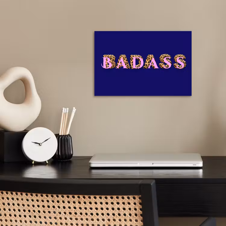 Badass - Panterpint - Schaduw - Roze poster papier klein -sfeer1