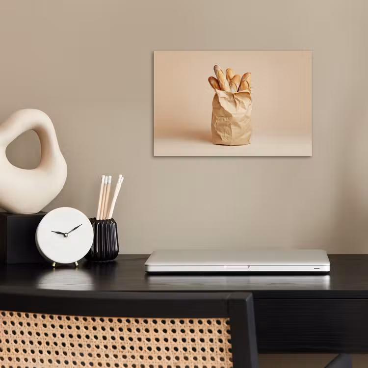 Baguette - Brood - Stokbrood - Beige poster papier klein -sfeer1