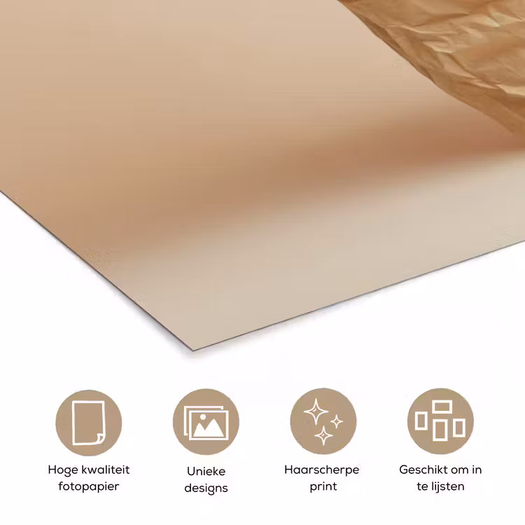 Baguette - Brood - Stokbrood - Beige poster papier klein -closeup_NL
