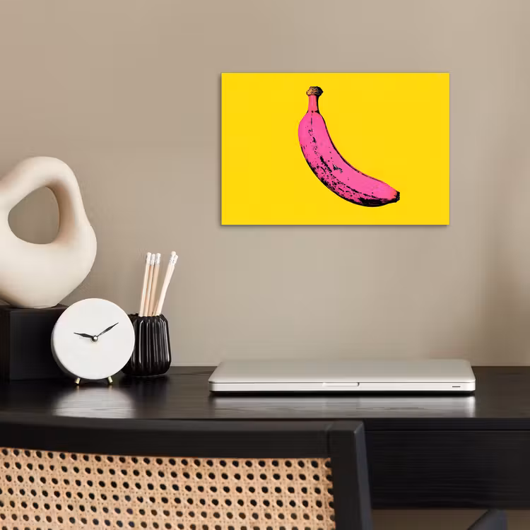 Banaan - Grafisch - Geel poster papier klein -sfeer1
