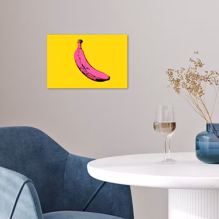 Banaan - Grafisch - Geel poster papier klein -sfeer3