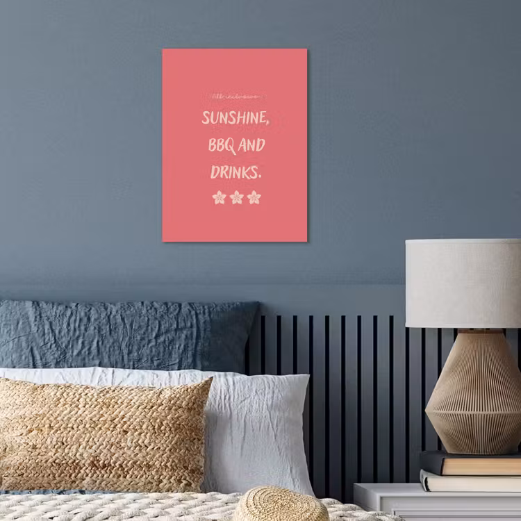 BBQ - Quote - Roze - Zomer poster papier klein -sfeer2