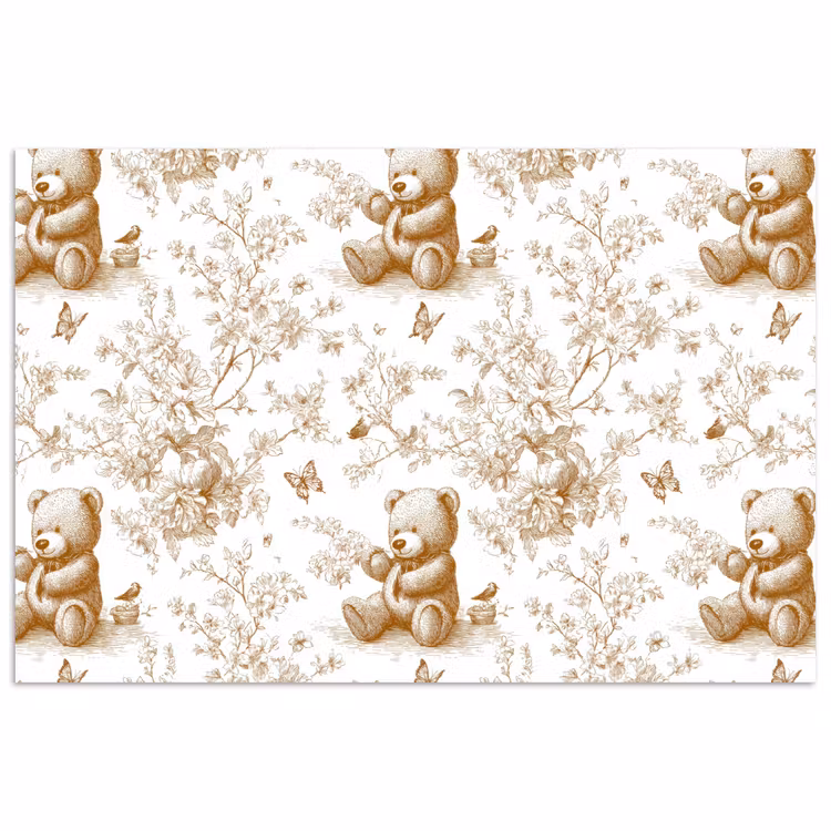 Beer - Tijdloos - Bruin poster papier klein 62 -3d