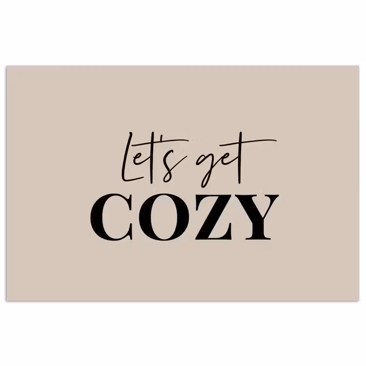 Beige - Winter - Quote - Cozy poster papier klein -3d
