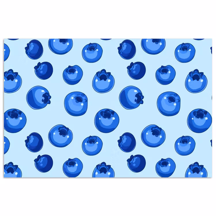 Bessen - Modern - Blauw poster papier klein 62 -3d