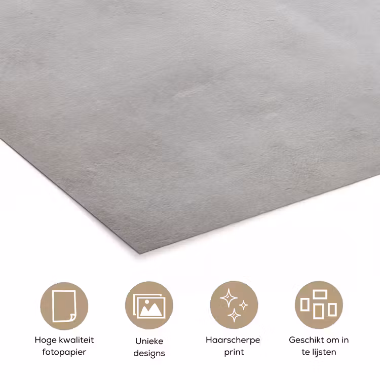 Beton - Grijs - Cement - Industrieel - Structuur poster papier klein -closeup_NL