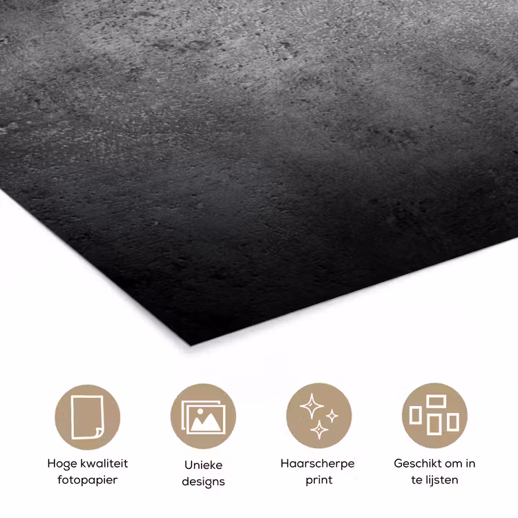 Beton - Grijs - Retro - Cement - Textuur poster papier klein -closeup_NL