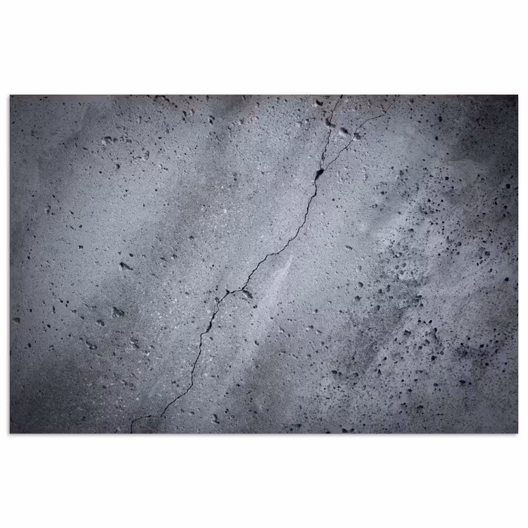 Beton - Grijs - Scheur poster papier klein -3d