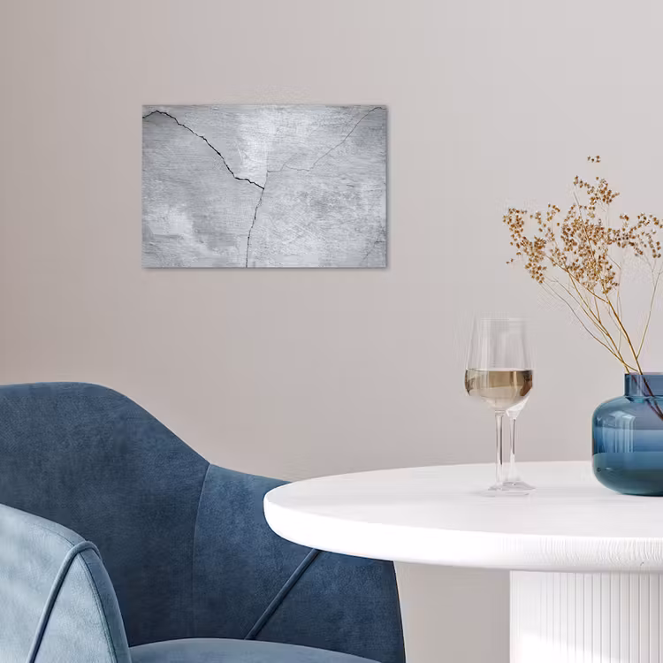 Beton - Scheur - Grijs poster papier klein -sfeer3
