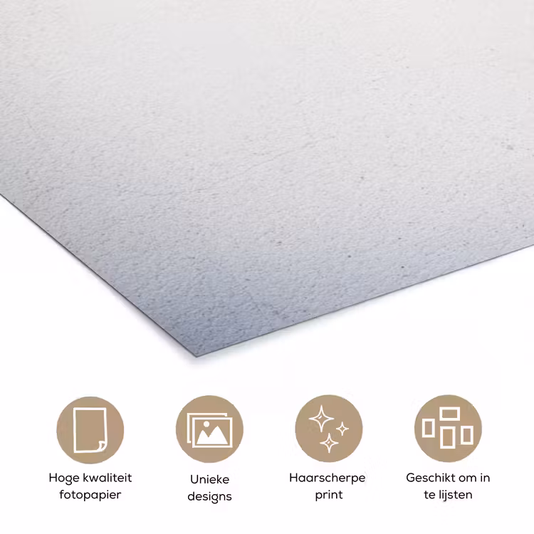 Beton - Wit - Modern poster papier klein -closeup_NL