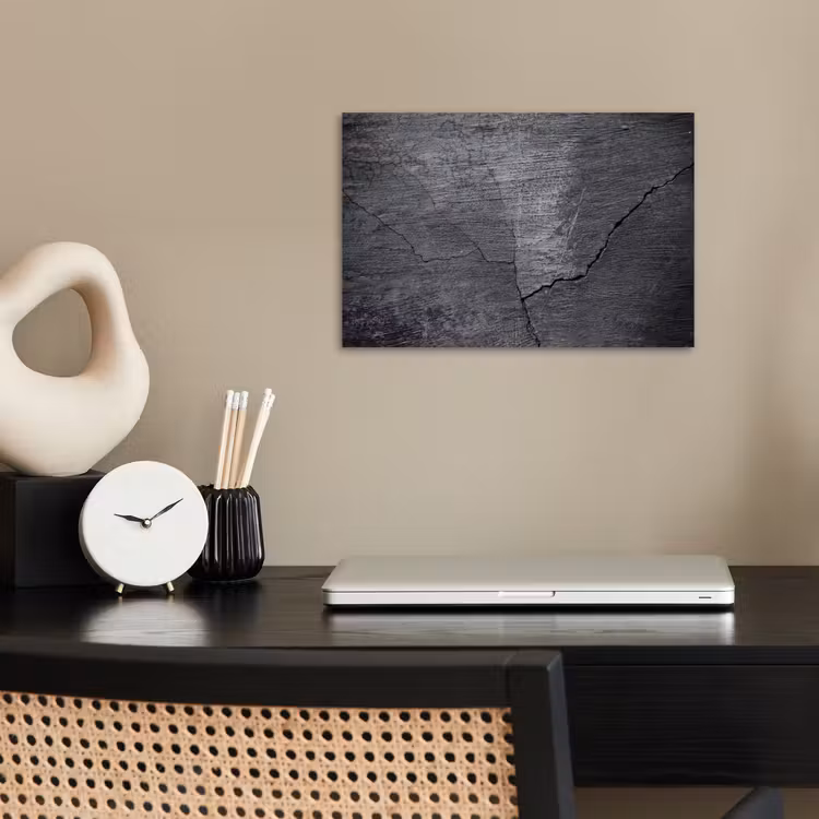 Beton - Zwart - Scheur poster papier klein -sfeer1
