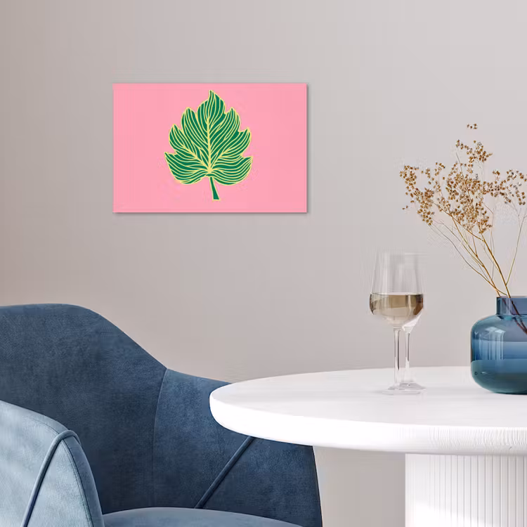 Blad - Groen - Illustratie - Minimalistisch poster papier klein -sfeer3