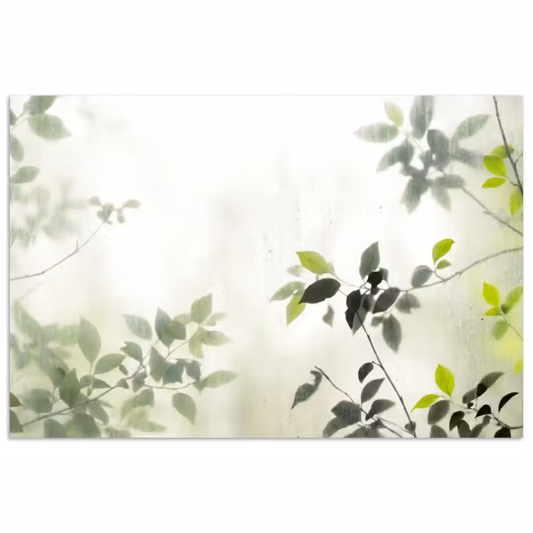 Blad - Schaduw - Natuur - Abstract - Groen poster papier klein -3d