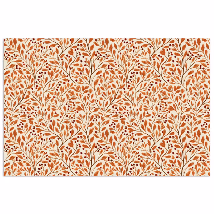 Bladeren - Botanisch - Terracotta poster papier klein 62 -3d