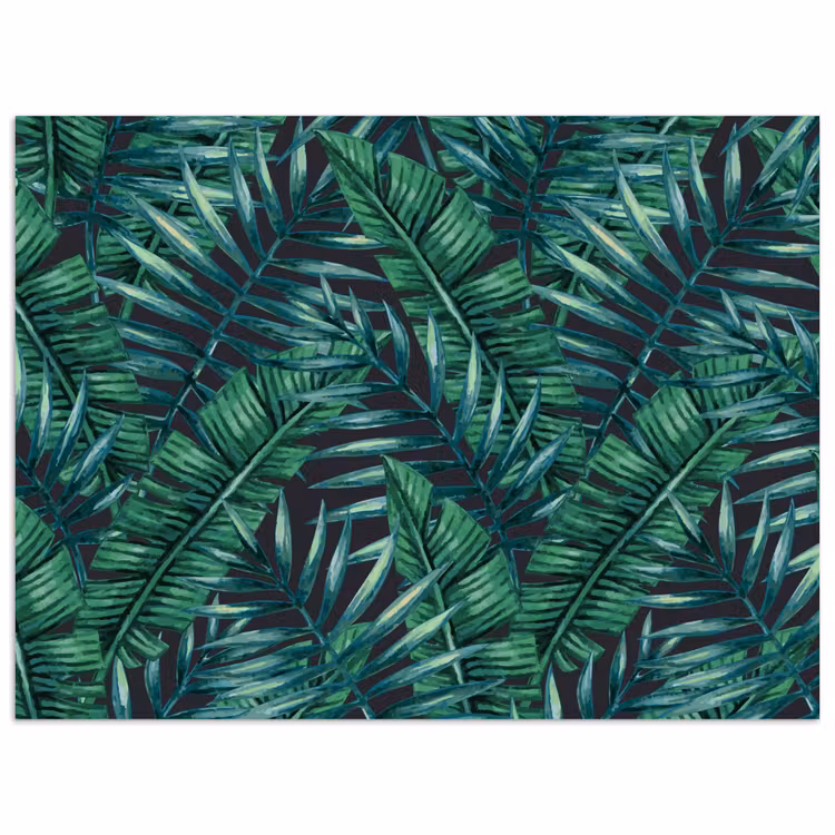 Bladeren - Inductie beschermer - Jungle - Tropical poster papier klein -3d