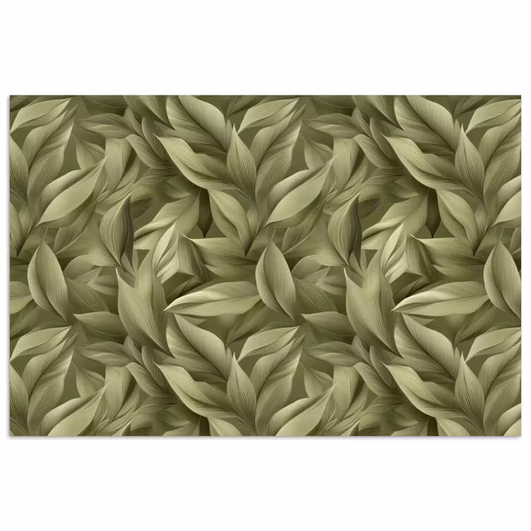 Bladeren - Modern - Groen poster papier klein 62 -3d