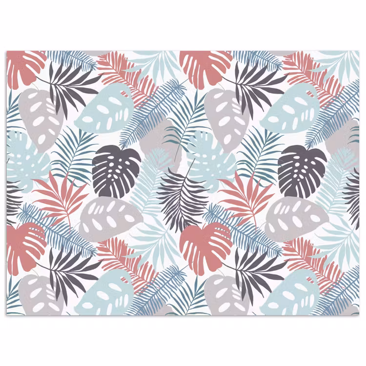 Inductie beschermer - Bladeren - Pastel - Jungle - Afdekplaat voor kookplaat poster papier klein -3d