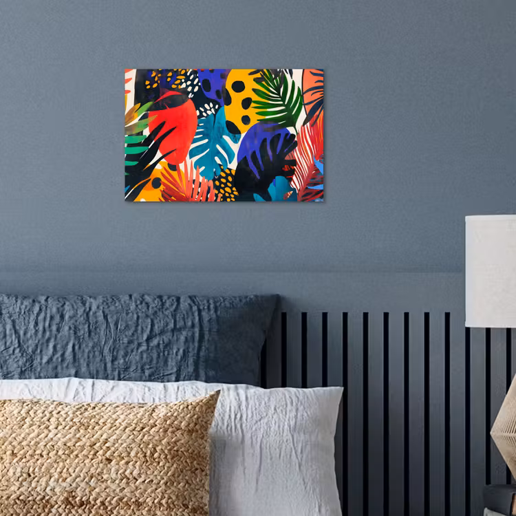 Bladeren - Vormen - Abstract - Kleurrijk poster papier klein -sfeer2