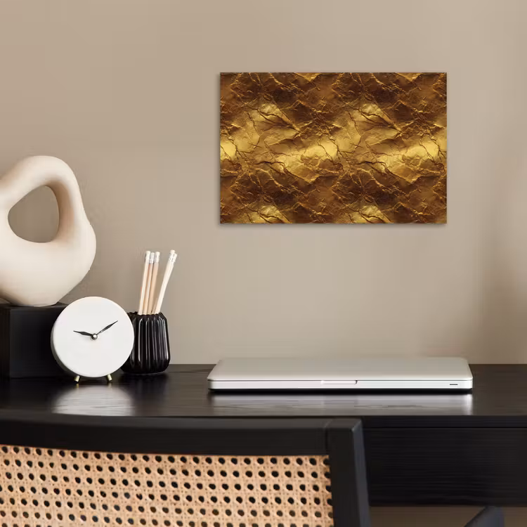 Bladgoud - Textuur - Goud poster papier klein 62 -sfeer1
