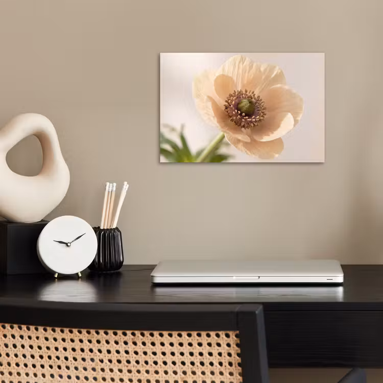 Bloem - Minimalistisch - Groen poster papier klein -sfeer1