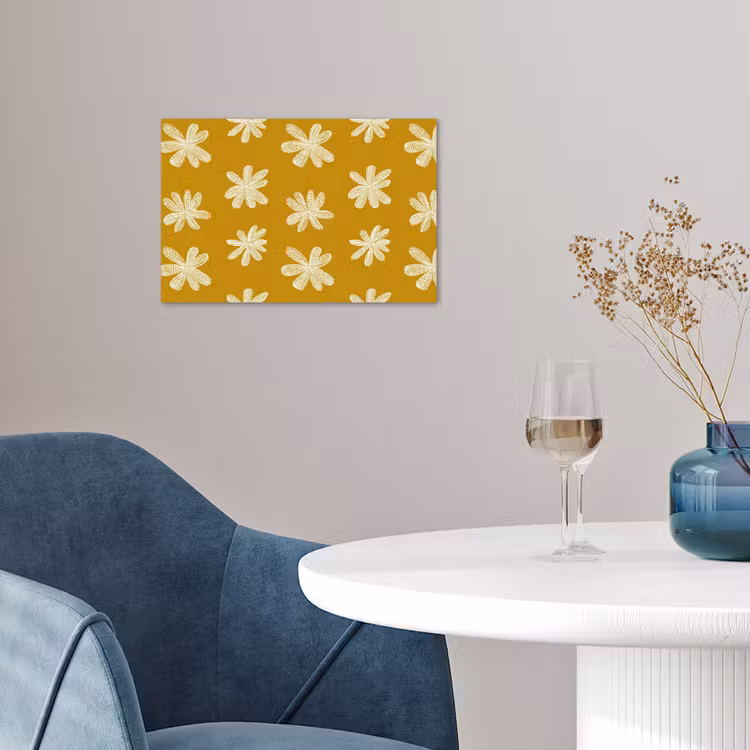 Bloem - Speels - Okergeel poster papier klein 62 -sfeer3