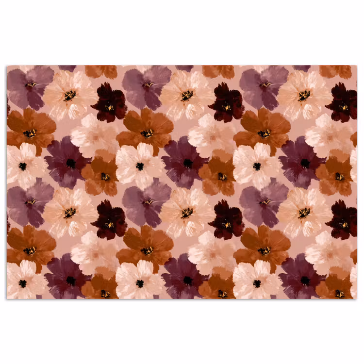 Bloemen - Abstract - Aardetinten poster papier klein 62 -3d