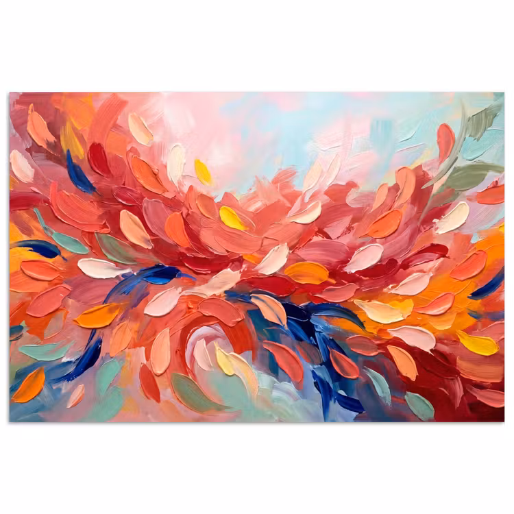 Bloemen - Abstract - Kunst - Modern poster papier klein -3d