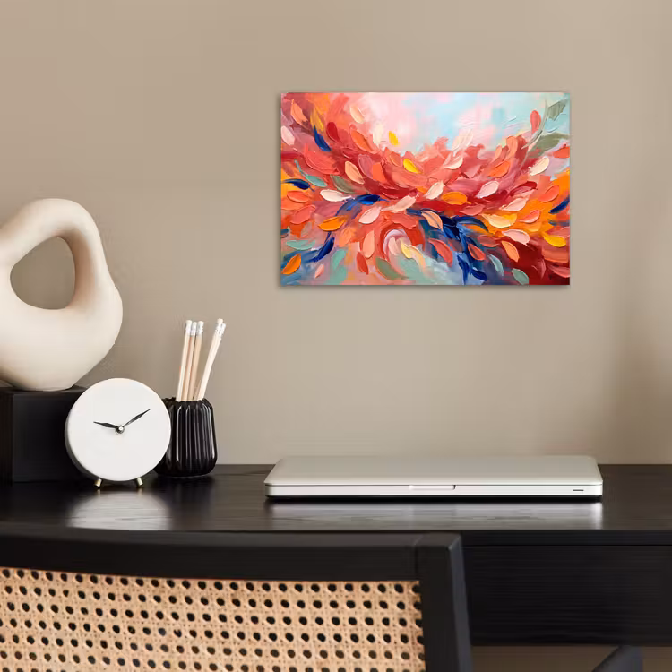 Bloemen - Abstract - Kunst - Modern poster papier klein -sfeer1