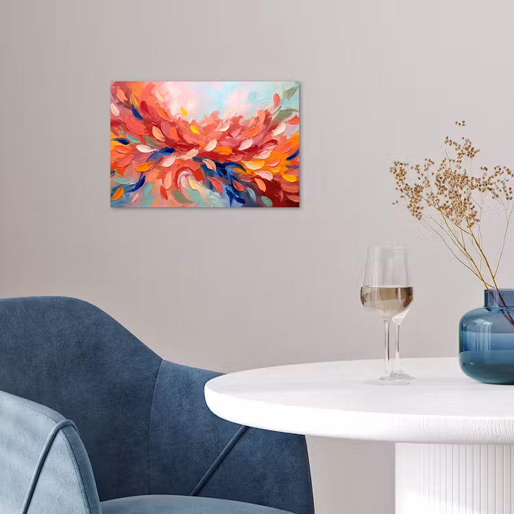 Bloemen - Abstract - Kunst - Modern poster papier klein -sfeer3
