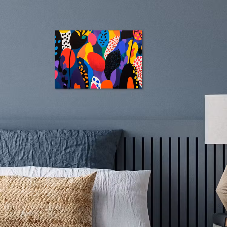 Bloemen - Bladeren - Abstract - Rood poster papier klein -sfeer2