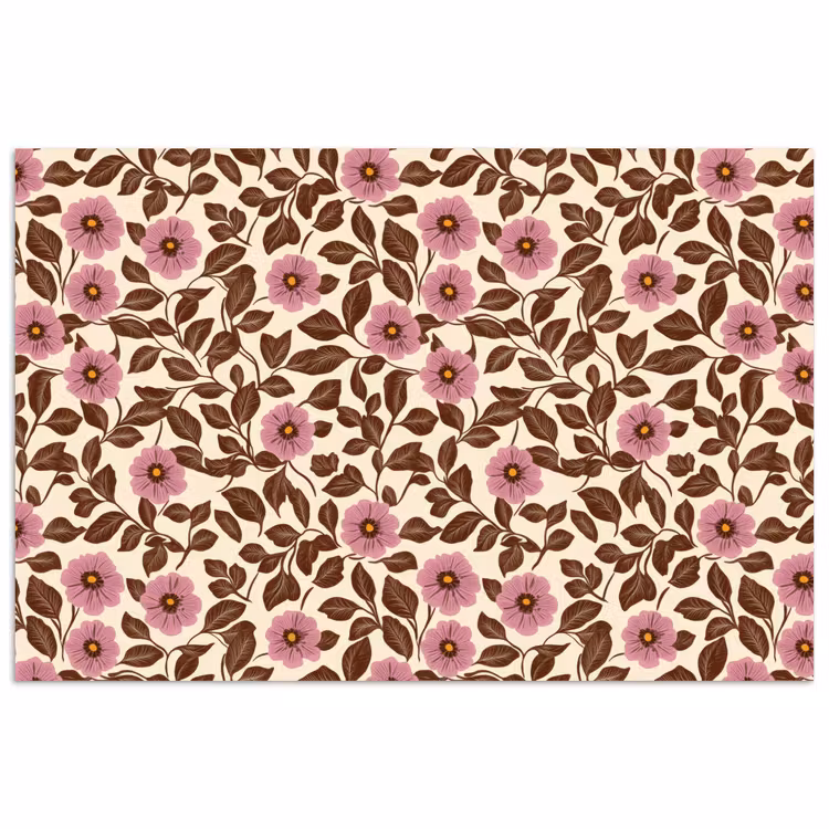 Bloemen - Bladeren - Kleurrijk poster papier klein 62 -3d