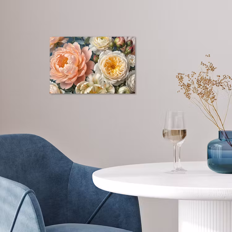 Bloemen - Boeket - Natuur - Klassiek - Kleurrijk poster papier klein -sfeer3