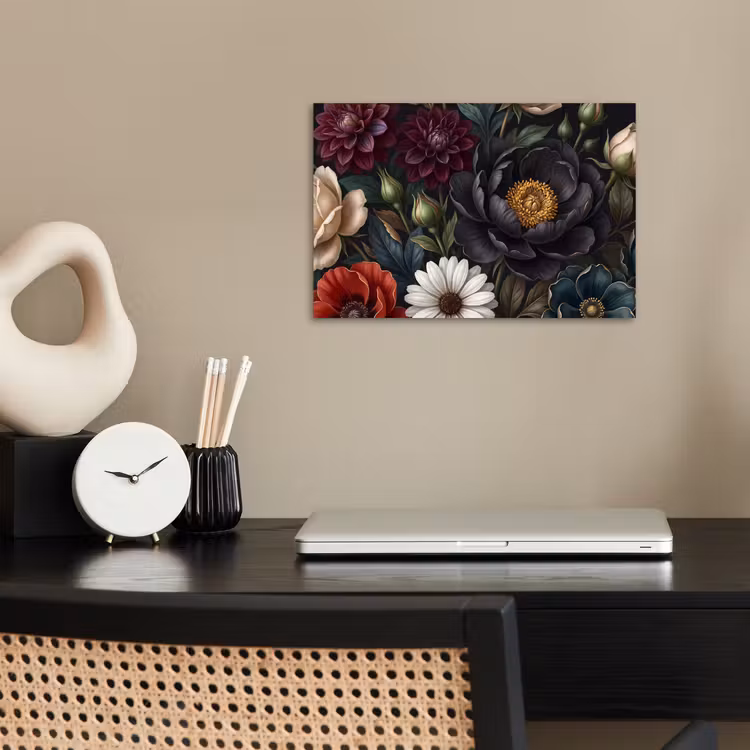 Bloemen - Boeket - Natuur - Klassiek - Weelderig poster papier klein -sfeer1