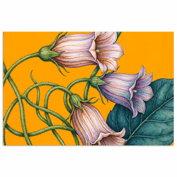 Poster - Bloemen - Botanisch - Geel - Bloemen - Botanisch - Geel poster papier klein