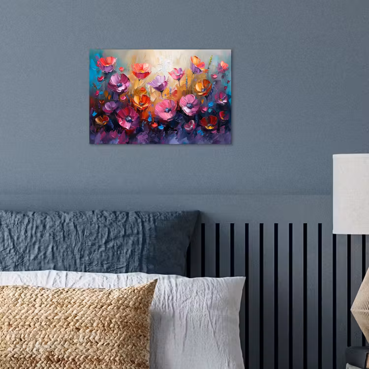 Bloemen - Botanisch - Kunst - Roze - Natuur poster papier klein -sfeer2