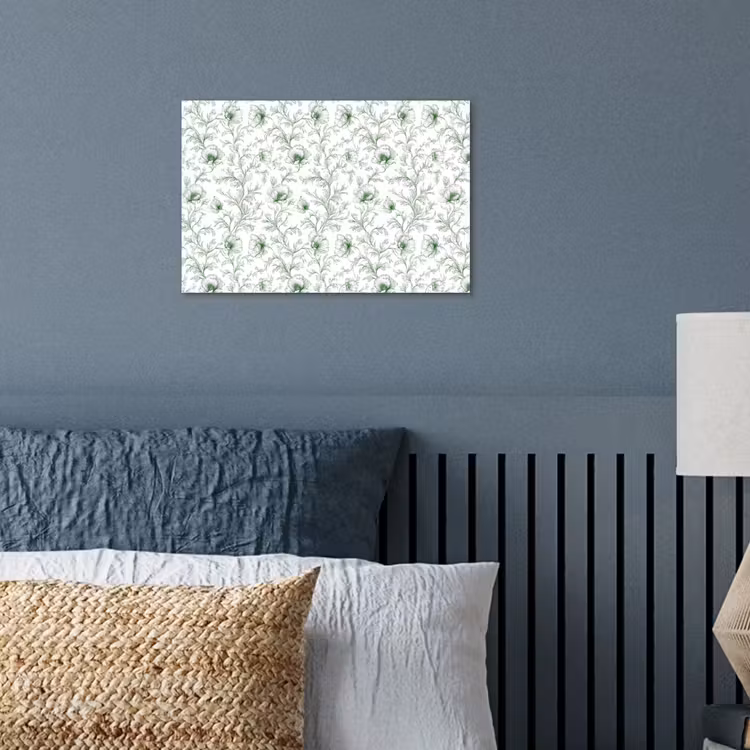 Bloemen - Getekend - Groen poster papier klein 62 -sfeer2