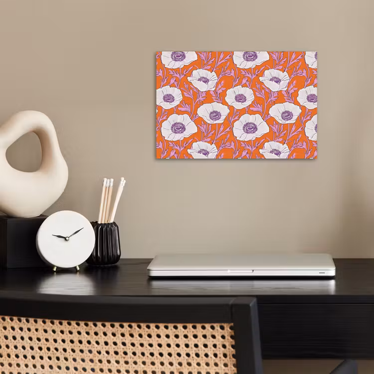 Bloemen - Grafisch - Oranje poster papier klein 62 -sfeer1