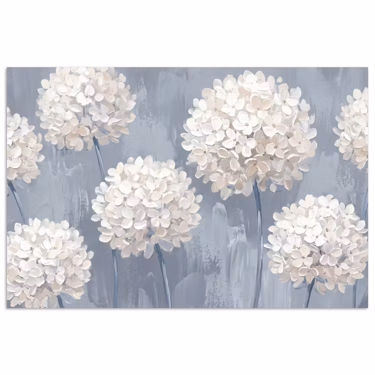 Bloemen - Illustratie - Blauw poster papier klein -3d