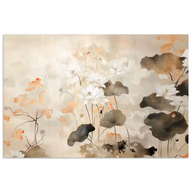 Bloemen - Japandi - Wabi sabi poster papier klein -3d