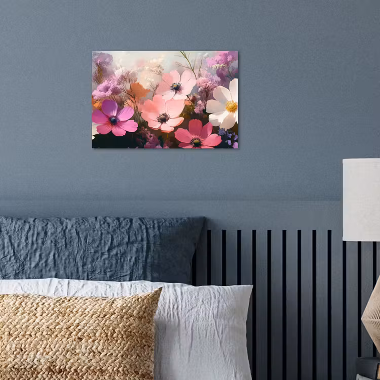 Bloemen - Kleurrijk - Bloei poster papier klein -sfeer2