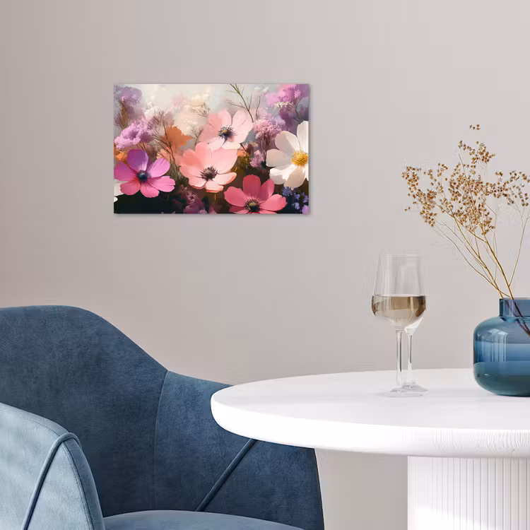 Bloemen - Kleurrijk - Bloei poster papier klein -sfeer3